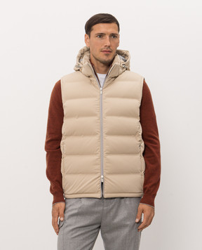 Brunello Cucinelli Бежевий пуховий жилет MV4061605