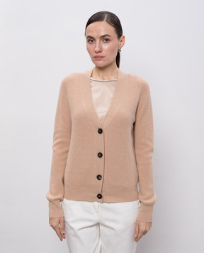 Peserico Бежевий кардиган з вовною та шовком S99483F12Z09095