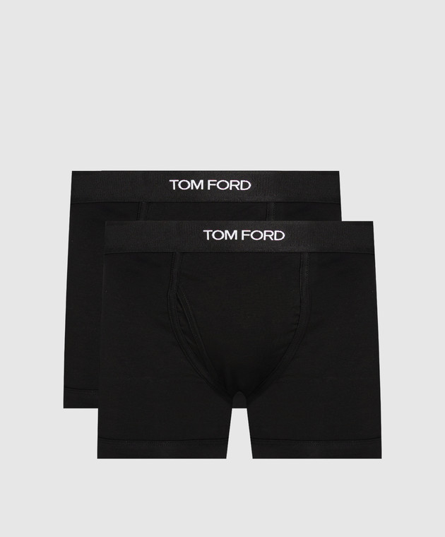 Tom Ford Набор черных трусов-боксеров с контрастным узором логотипа T4XC31040