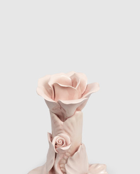 Bitossi Home Розовый керамический подсвечник с цветами EMP00416