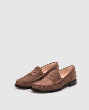 Stuart Weitzman Коричневые замшевые лоферы LOTTIE SK307