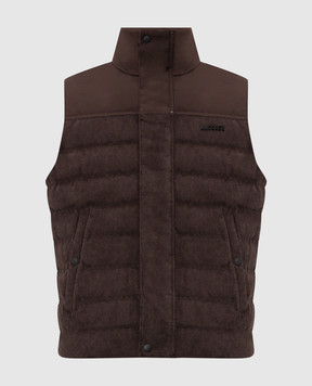 Mackage Коричневий вельветовий пуховий жилет Brody BRODYCDY