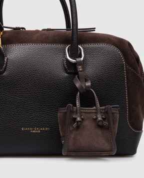 Gianni Chiarini Коричневый замшевый брелок в виде сумки BSMMARCEL08CM