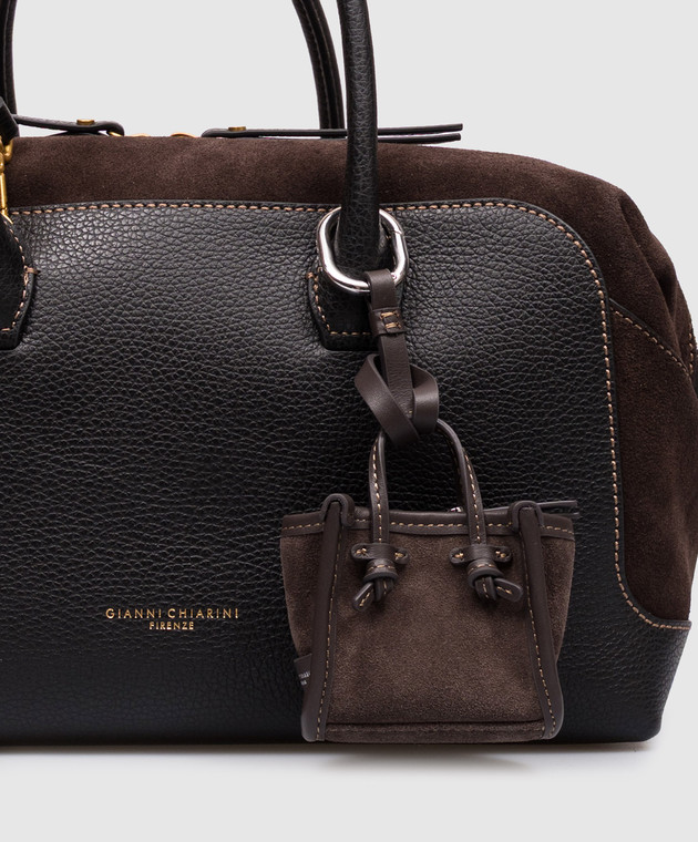 Gianni Chiarini Коричневый замшевый брелок в виде сумки BSMMARCEL08CM изображение 2