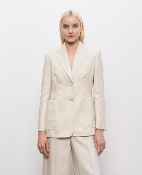 Max Mara Бежевий жакет із льону MXMVOLONTA