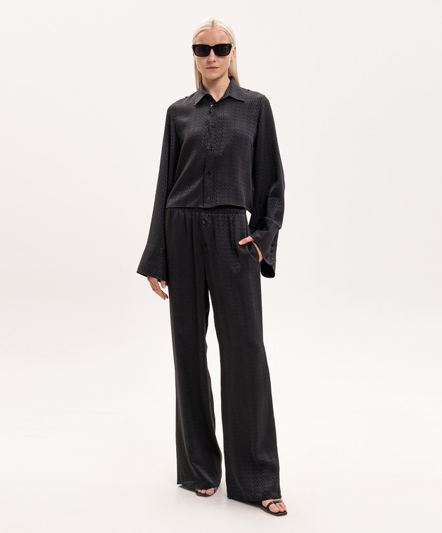 Maison Margiela MM6 Черные брюки в логотипе шаблон S52KA0529M36007 изображение 2