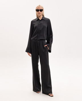 Maison Margiela MM6 Черные брюки в логотипе шаблон S52KA0529M36007
