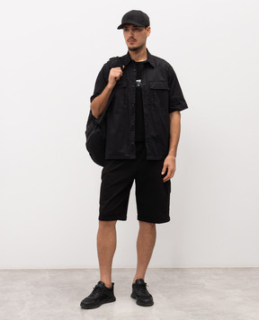 C.P. Company Metropolis Чорні шорти з патчем LSB012A006452W