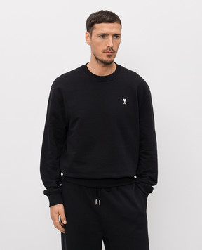 Ami Paris Черный свитшот Ami de Coeur HSW763730