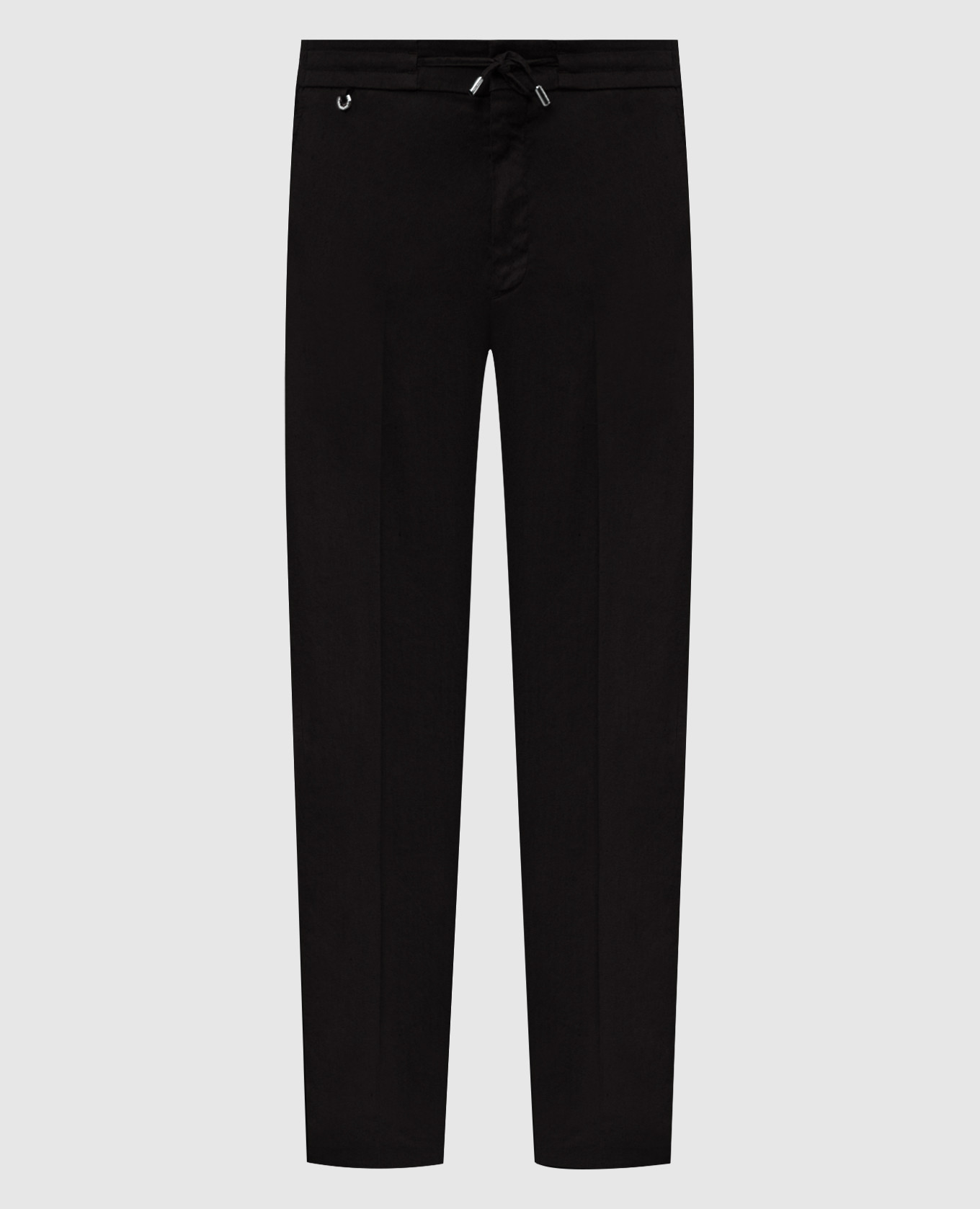 Черные брюки с льном