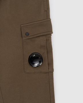 C.P. Company Детские джоггеры-карго цвета хаки с патчем логотипа CMP00ZLCA691014