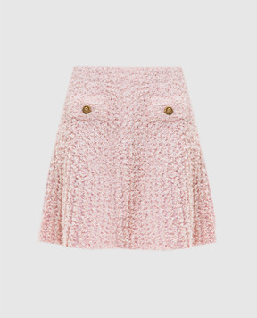 Balmain Рожева твідова спідниця GF0LBB49KJ89