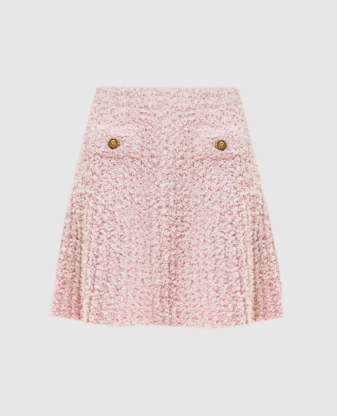 Розовая твидовая юбка
