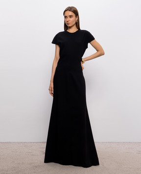 Jil Sander Чорна сукня максі з вовни J02CT0667J40356