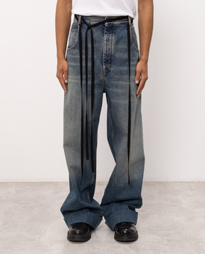 Ann Demeulemeester Синие джинсы Michael с эффектом потертости B0010308FA769