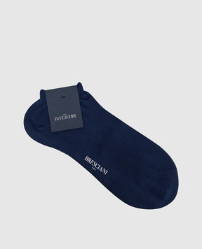 Bresciani Сині короткі шкарпетки з бавовни MP009RI0006BR