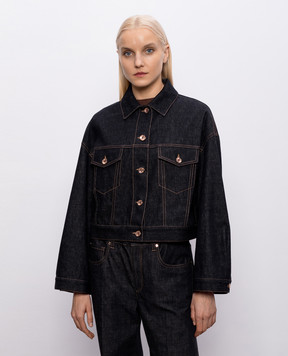 Brunello Cucinelli Чорна джинсова куртка ML1347672P