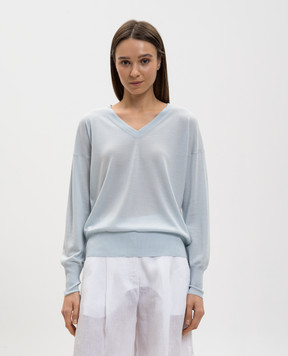 MooRER Блакитний пуловер VARENNA з вовни VARENNAW18