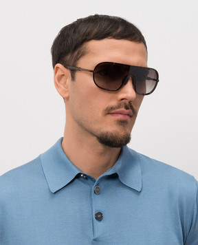 Dries Van Noten Коричневі сонцезахисні окуляри з ефектом градієнта DVN216C5SUN