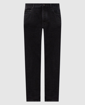 Saint Laurent Чорні джинси з патчем логотипа A001N2Y10YA