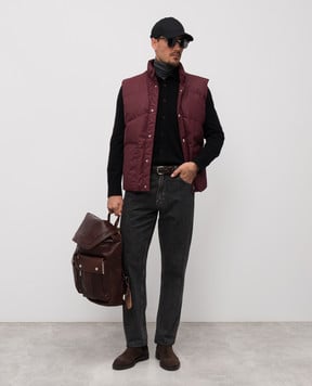 Brunello Cucinelli Чорна сорочка з кашеміру M2200261