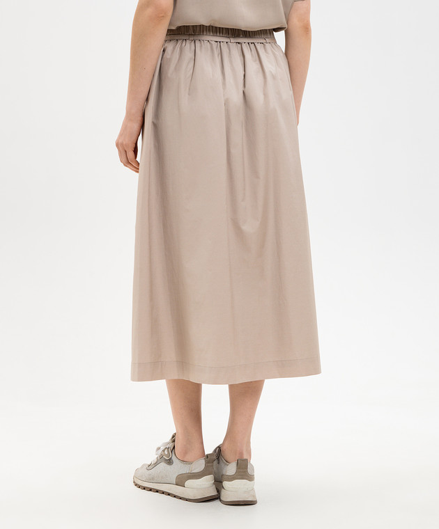 Peserico Бежева спідниця з ланцюжком моніль P05199A01919 зображення 4