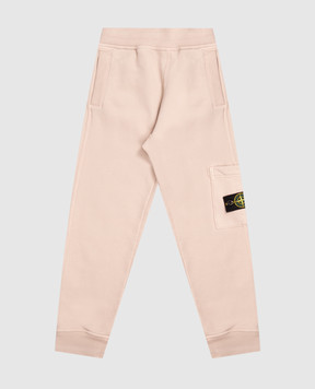 Stone Island Детские бежевые джоггеры с логотипом патча L2S166200002S0A2028