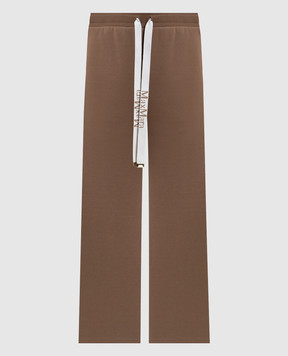 Max Mara Коричневые спортивные штаны BALI с логотипом SMMBALI