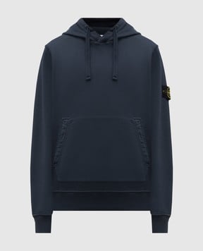 Stone Island Синє худі з логотипом K2S156100062S0051
