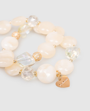 Dolman Bijoux Набор бежевых браслетов с кристаллами 33775