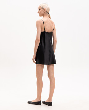 Dore & Rose Черная ночная рубашка из шелка PREMIUMSILKSLIPDRESS