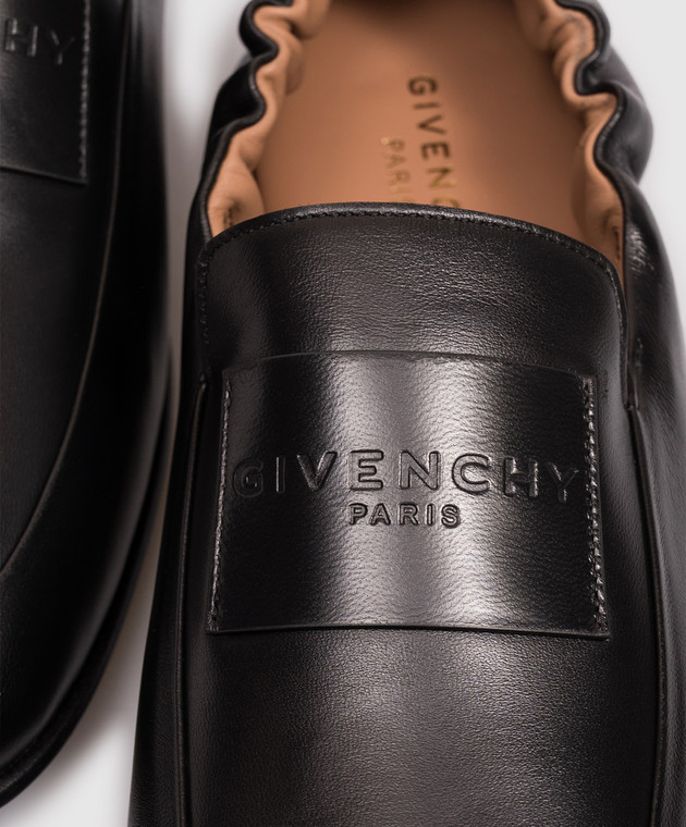 Givenchy Чорні шкіряні лофери Label BH203UH1Y5 зображення 5