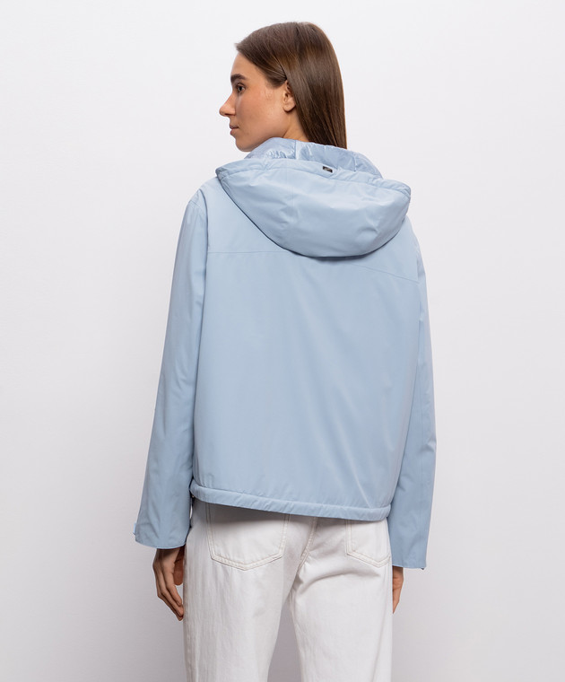 Herno Голубая куртка с капюшоном GI00051DR12387SZ изображение 4