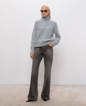 Ermanno Scervino Life Голубой свитер с шерстью альпаки D494M502IJT