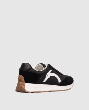 Trussardi Черные комбинированные кроссовки Arrow N027S101056NMNS03L76