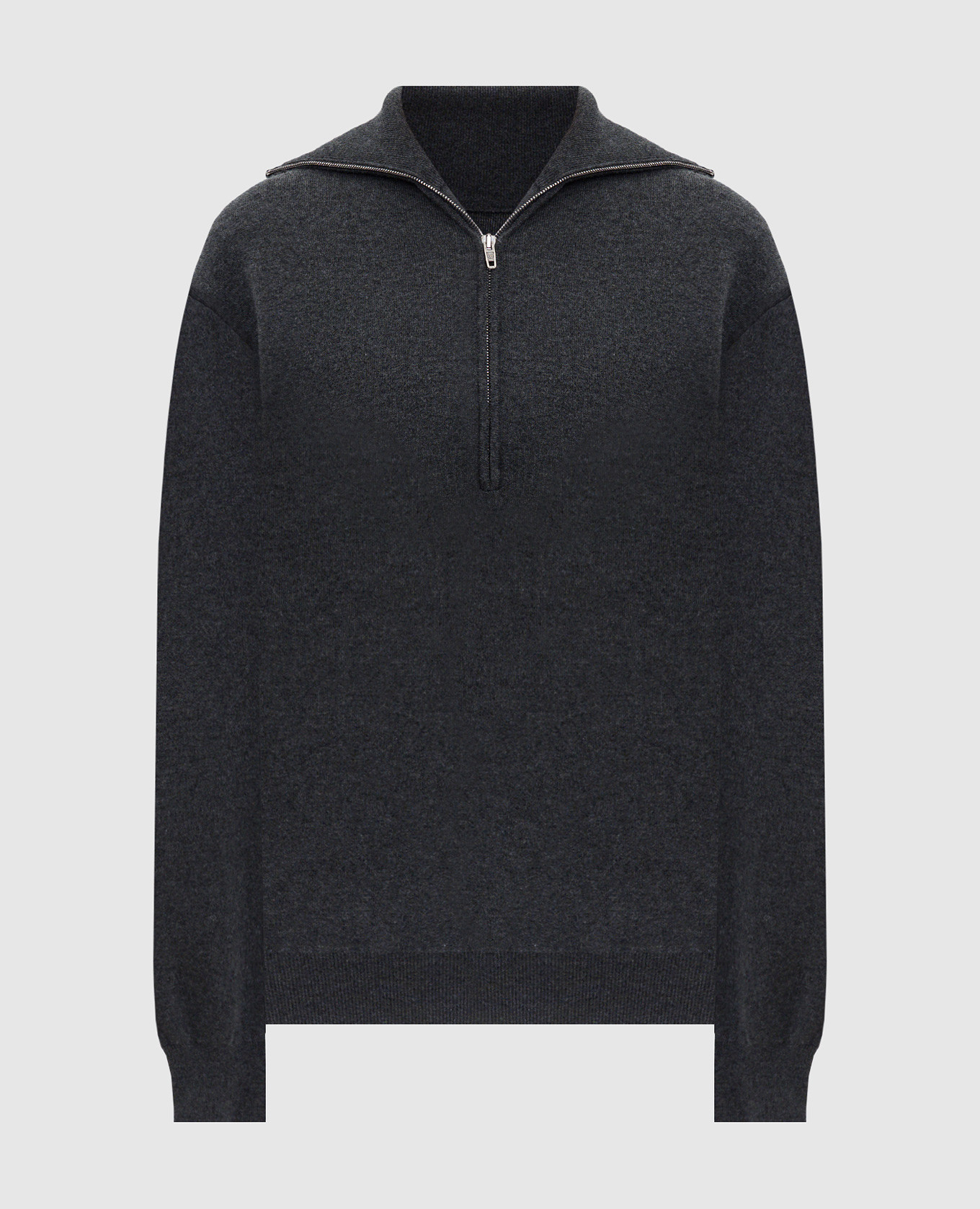 

Серый свитер из шерсти с молнией, Свитера