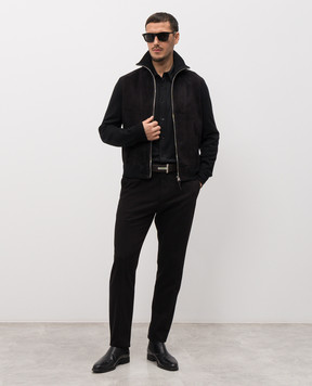 Tom Ford Чорна сорочка із шовком JBL014JMS026