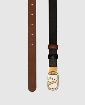Valentino Двосторонній шкіряний ремінь з емблемою 8W2T0SU8IYR