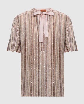 Missoni Бежевий топ з паєтками DS26WN18BK01J8