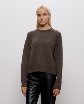 Loulou de Saison Коричневый свитер Breha из шерсти и кашемира BREHA