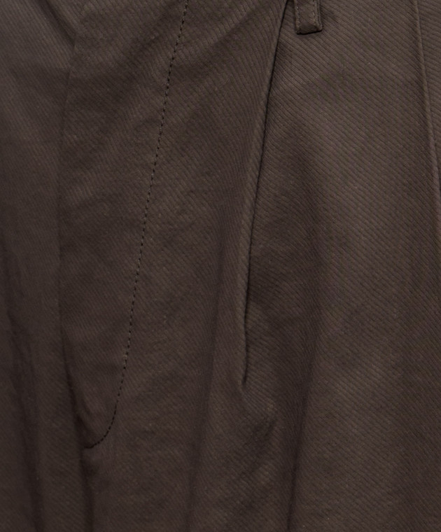 UMA WANG Штани Paella кольору хакі з льоном UW3018 зображення 5