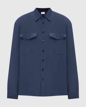 Saint Laurent Синя сорочка з шовком 854249Y2N49