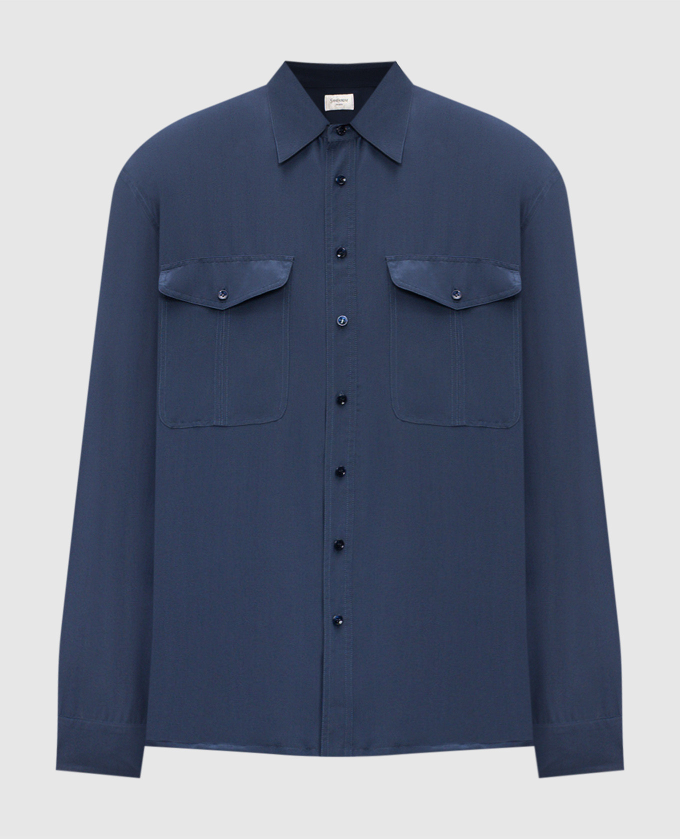 

Синяя рубашка с шелком, Синий, Рубашки