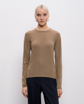 Max Mara Коричневый джемпер PITTURA из кашемира MXMPITTURA