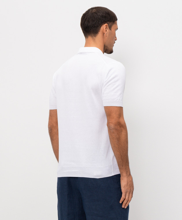 Pini Parma Белое поло из хлопка POLOVWHITE изображение 4