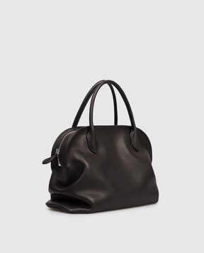 The Row Черная кожаная сумка-тоут Agnes 12 W1713L663