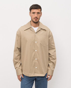 Ami Paris Бежевая рубашка USH810CO0214