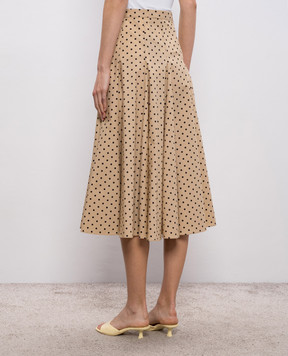 Max Mara Бежеве спідниця міді в горох MSTPANTEON