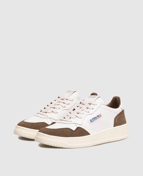 AUTRY Білі шкіряні кросівки MEDALIST з логотипом A1UNAULWFT05