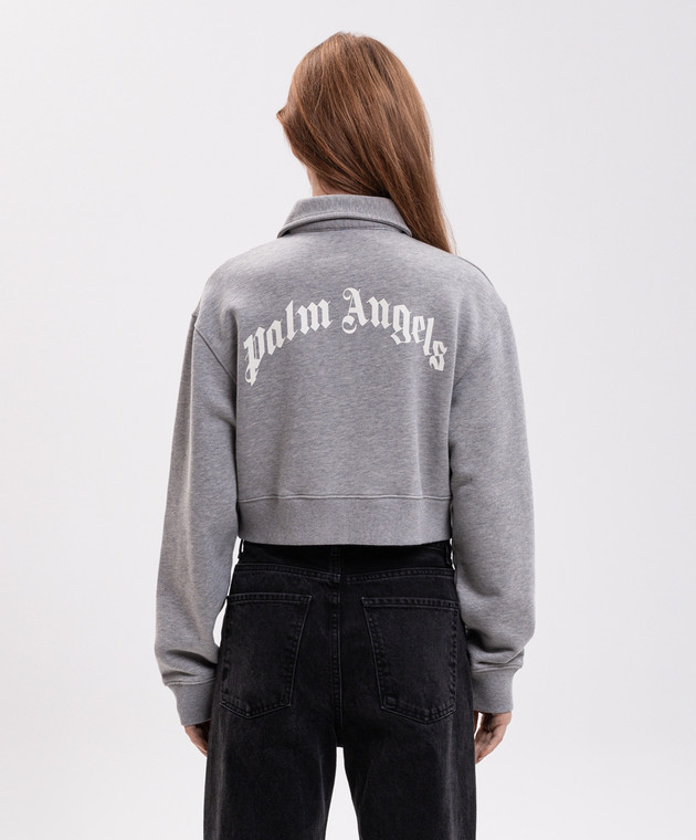 Palm Angels Серый свитшот с молнией PAWGC003FL001 изображение 3